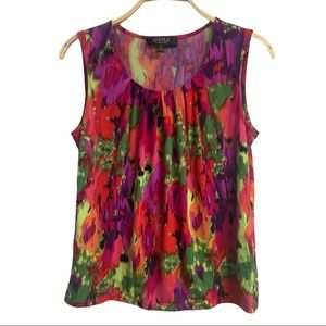 Kasper Seperates Sleeveless floral blouse